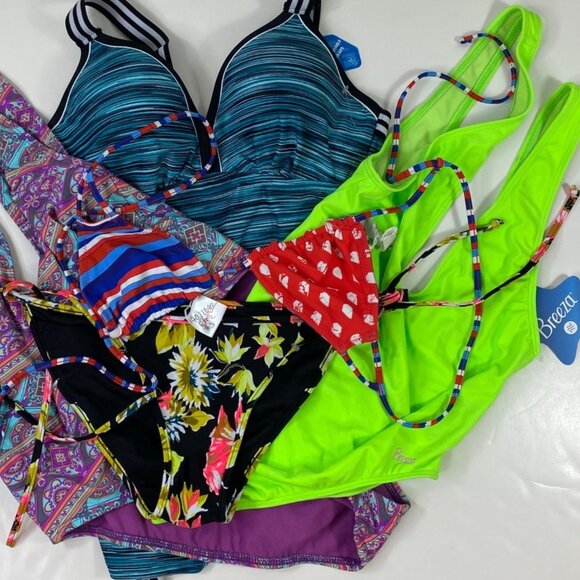 Reseller Bundle Womens Swimsuit Variety Mixed Sizes Styles 17 Piece Bundle Box A - Picture 4 of 7